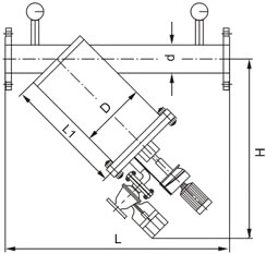 Y型電動(dòng)刷式自清洗過(guò)濾器結(jié)構(gòu)示意圖