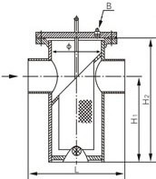 SRBIW籃式過濾器結(jié)構(gòu)示意圖